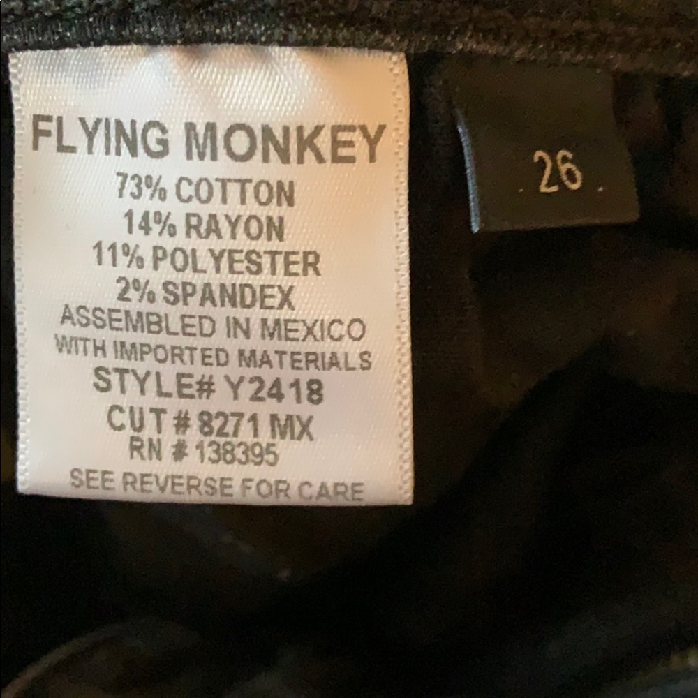 Flying Monkey Platinum Stone Washed Black Jeans - Picture 4 of 5